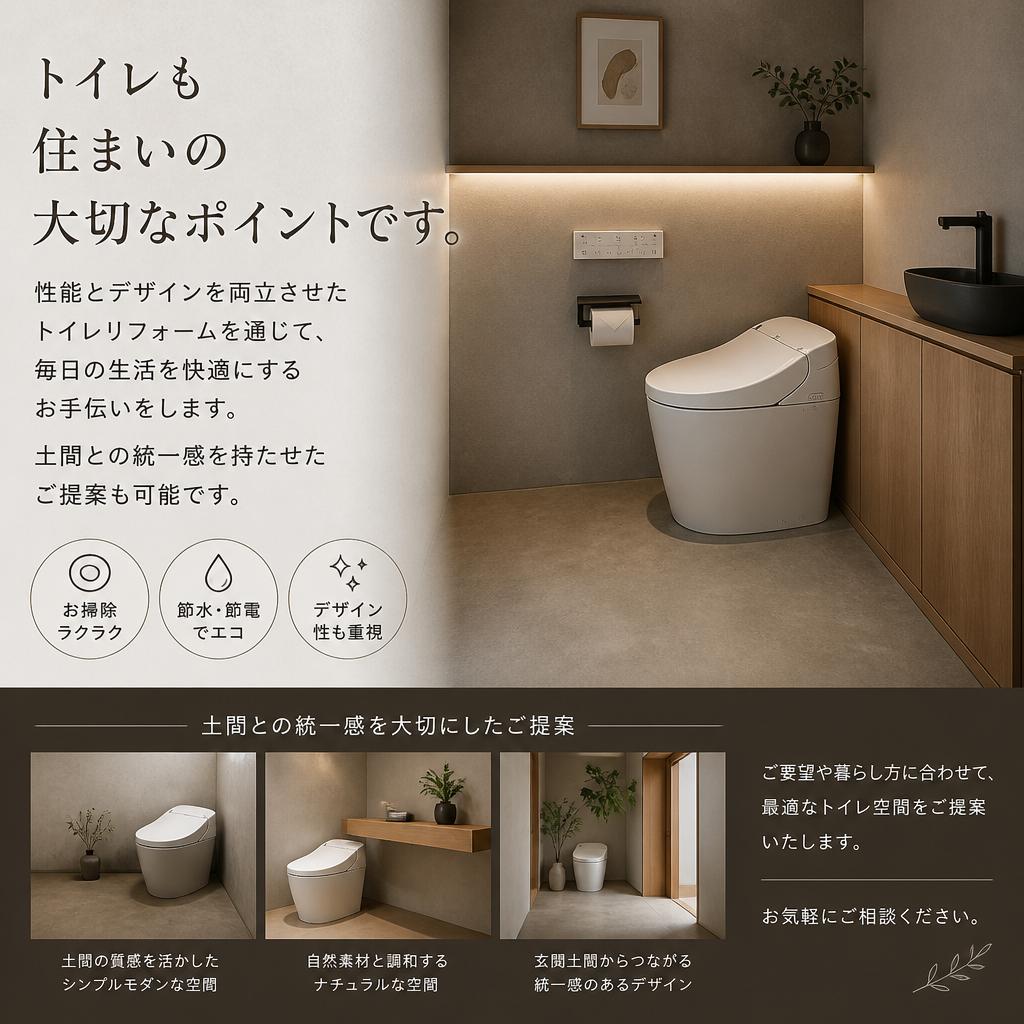 トイレリフォームでクオリティアップ