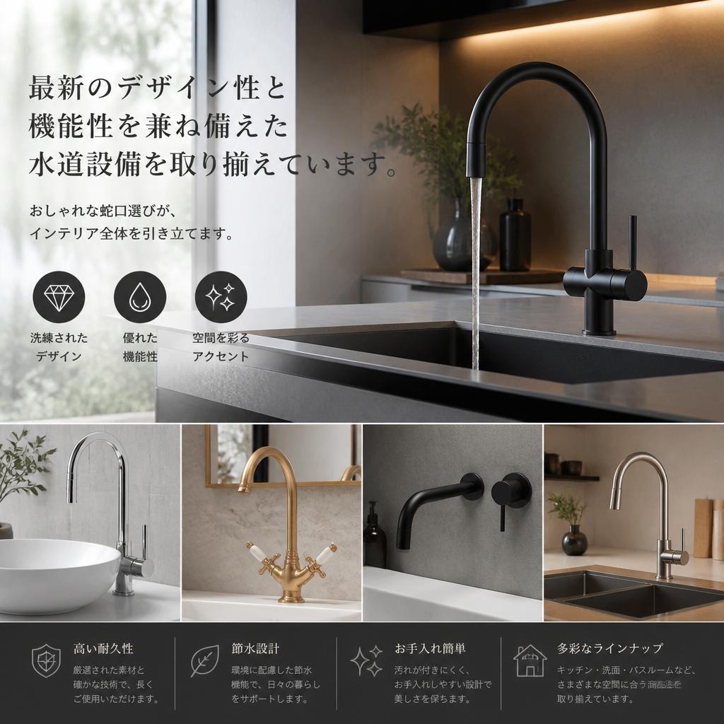 2. スタイリッシュな水道設備