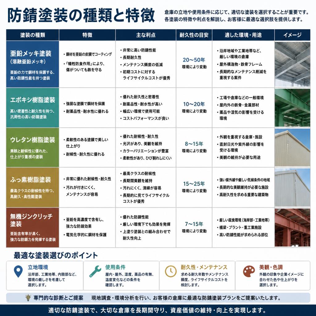 防錆効果を高める塗装の種類