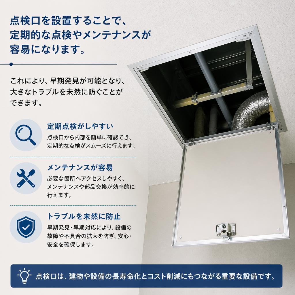 2. 配管の点検口設置のメリット