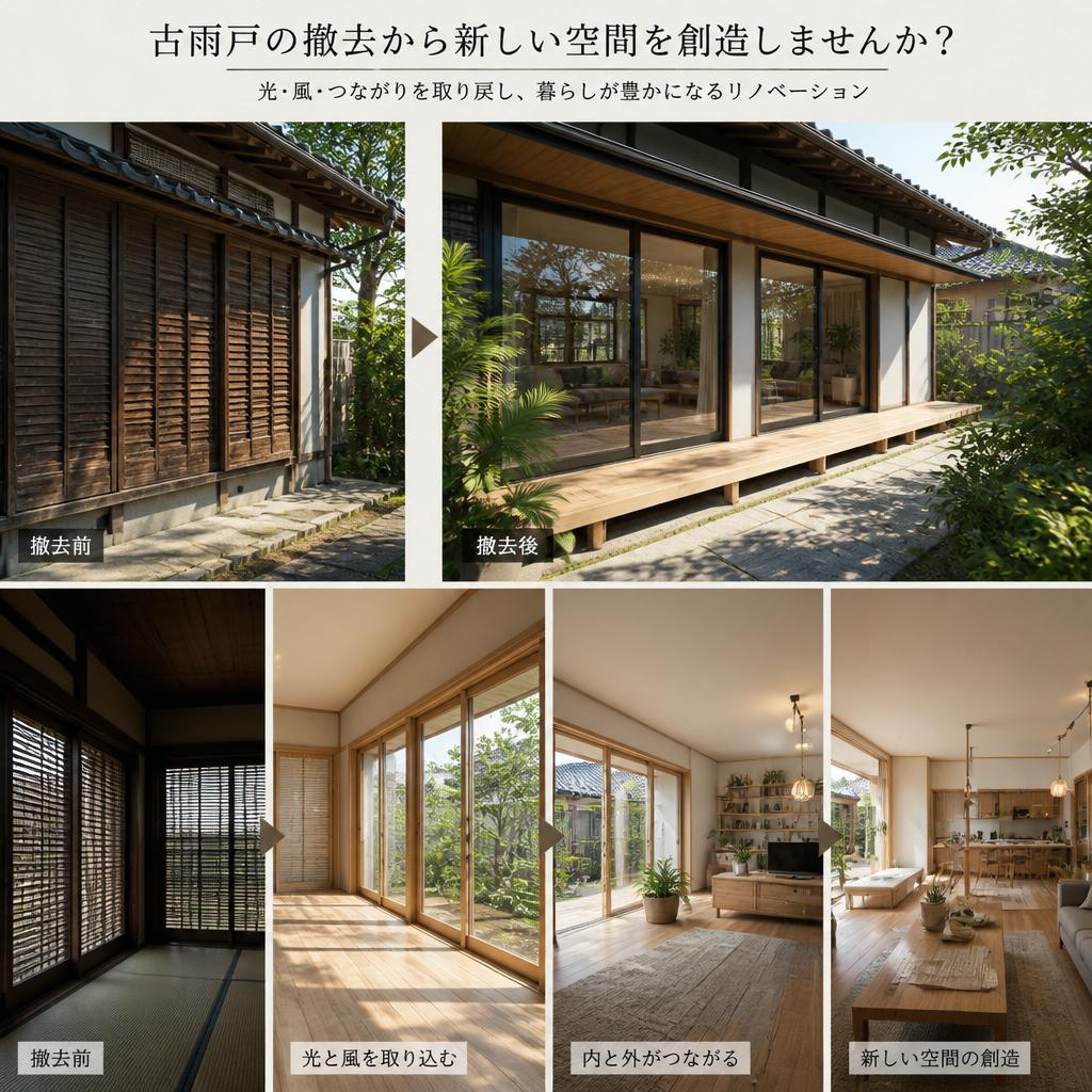 古雨戸の撤去から新しい空間を創造しませんか？