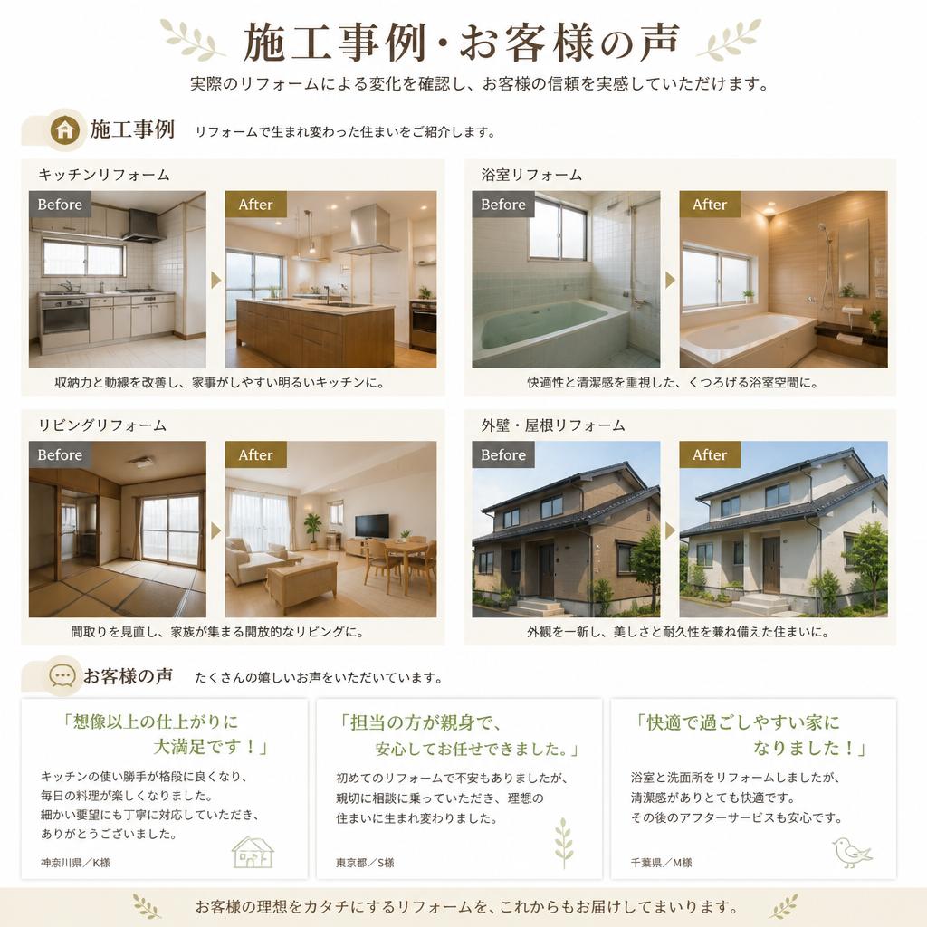実績とお客様の声