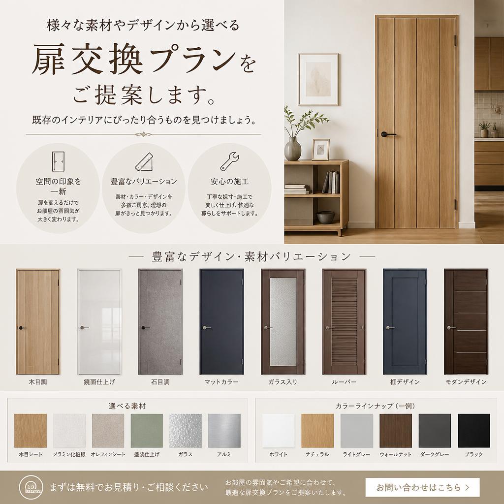 おすすめの扉交換プラン