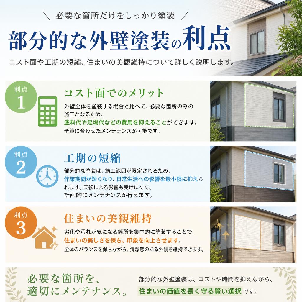 部分的な外壁塗装のメリット