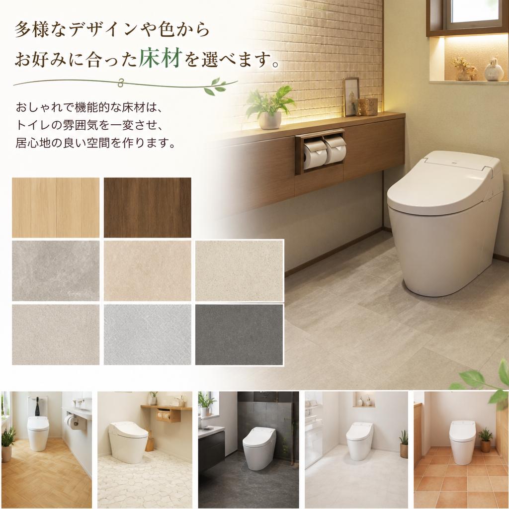 様々なデザインから選べる床材