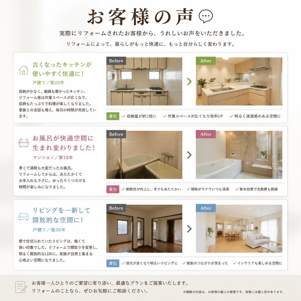 4. お客様の体験談 〜リフォームで変わった浴室〜